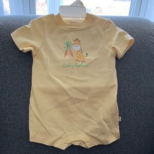 NWOT Baby Safari Yellow Romper onesie